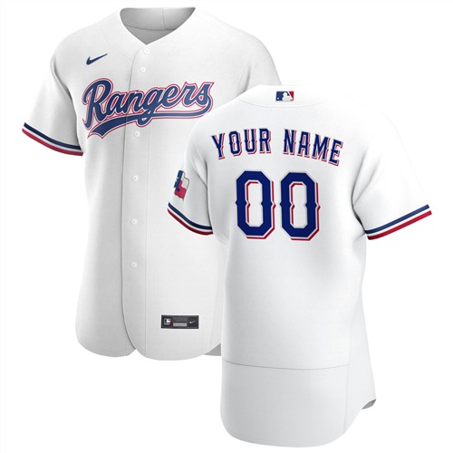 Men's White Texas Rangers ACTIVE PLAYER Custom Stitched Jersey
