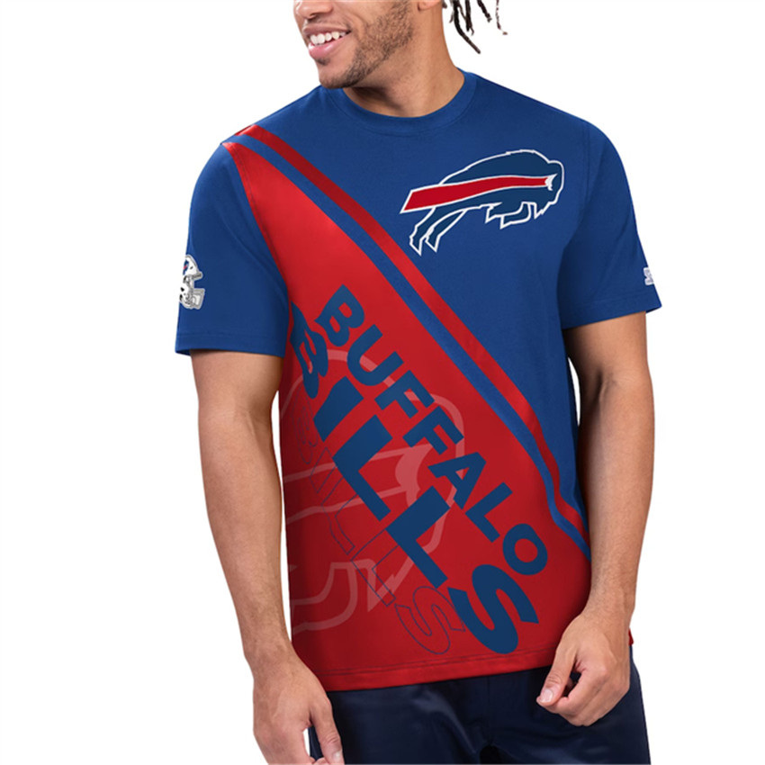 Men's Royal/Red Buffalo Bills Finish Line Extreme Graphic T-Shirt