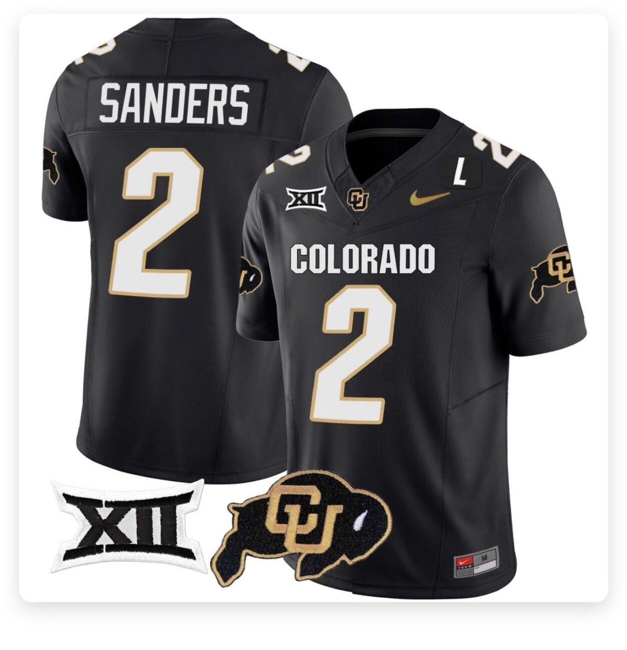 Toddlers Black Colorado Buffaloes #2 Shedeur Sanders Stitched Football Jersey