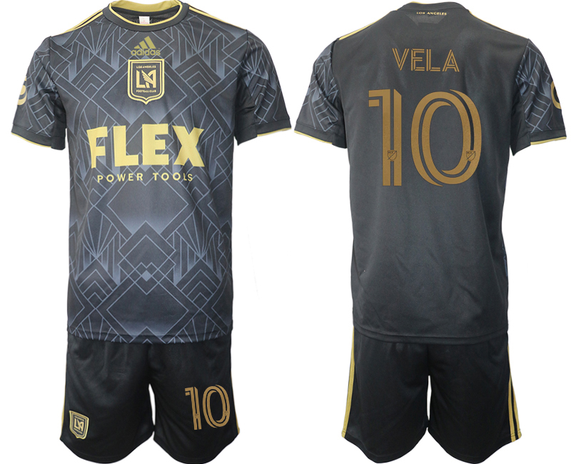 Men's Black Los Angeles Football Club #10 Vela Soccer Jersey Suit