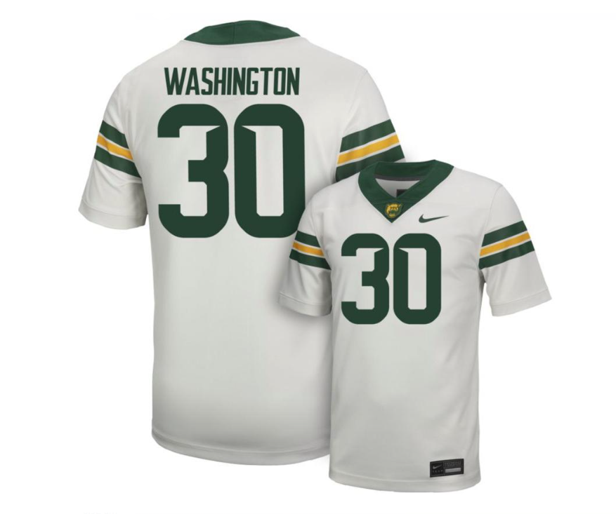 Youth White Baylor Bears#30 Washington Stitched Football Jersey