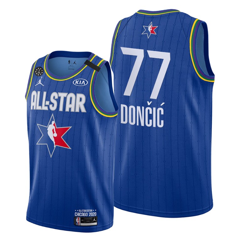 Youth Blue Dallas Mavericks #77 Luka Doncic 2020 All-Star Stitched NBA Jersey