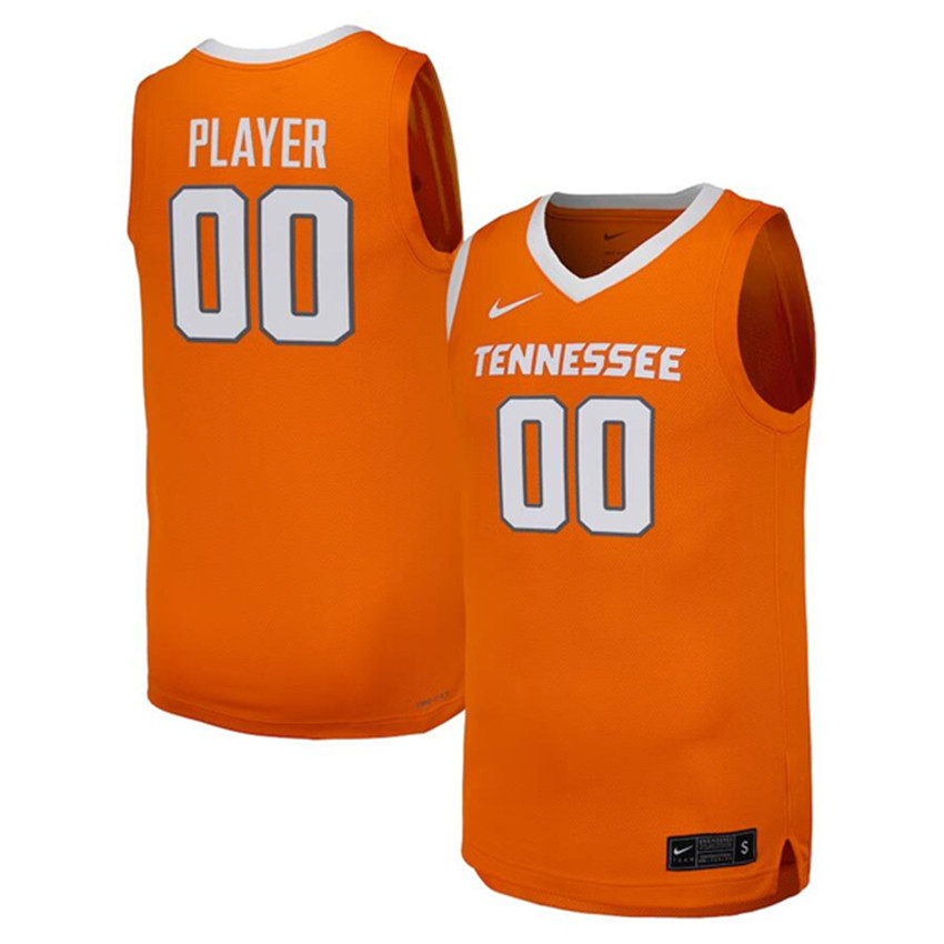 Men's Orange Tennessee Volunteers Custom Stitched Basketball Jersey