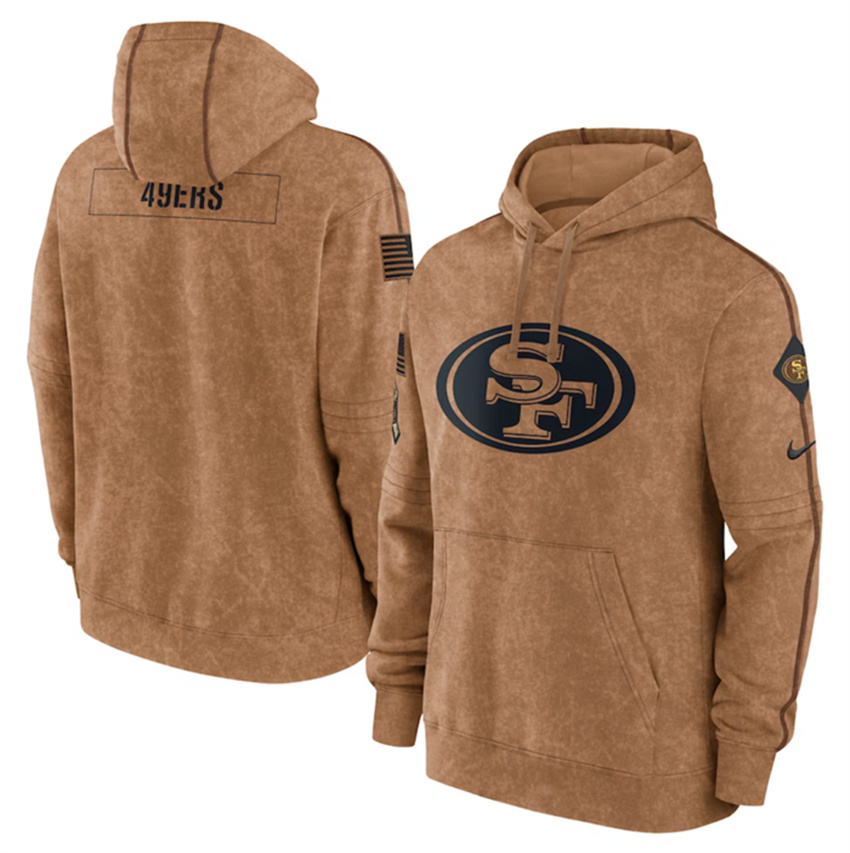 Men's Brown San Francisco 49ers 2023 Salute To Service Pullover Hoodie