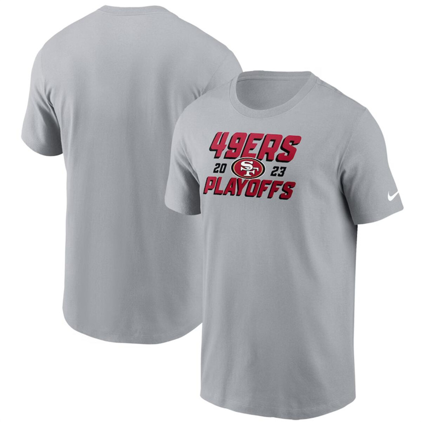 Men's Gray San Francisco 49ers 2023 NFL Playoffs Iconic T-Shirt