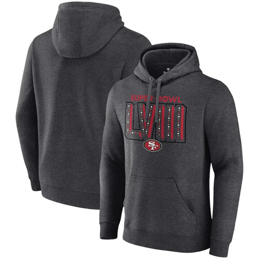 Men's Charcoal San Francisco 49ers Heather Super Bowl LVIII Local Pullover Hoodie