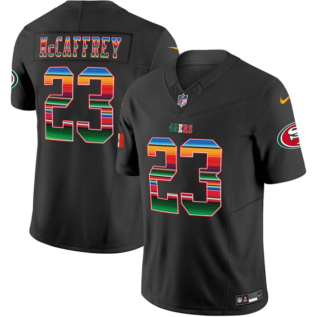Men's Black San Francisco 49ers #23 Christian McCaffrey Mexico 2026 F.U.S.E. Vapor Untouchable Limited Stitched Football Jersey