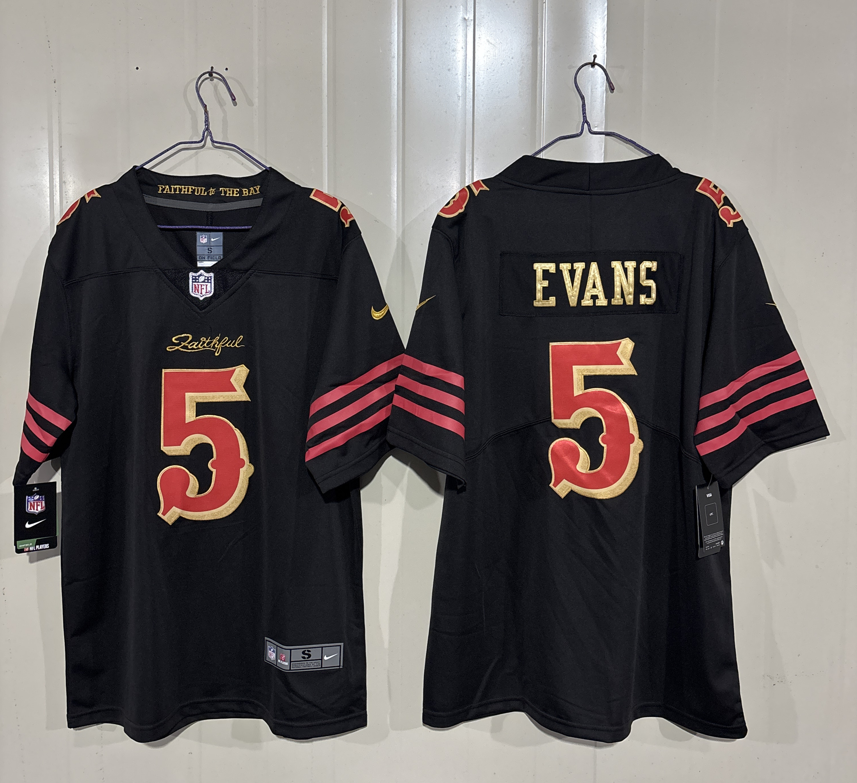Men's Black San Francisco 49ers #5 Mike Evans 2025 “Rivalries” Vapor Limited Stitched Football Jersey