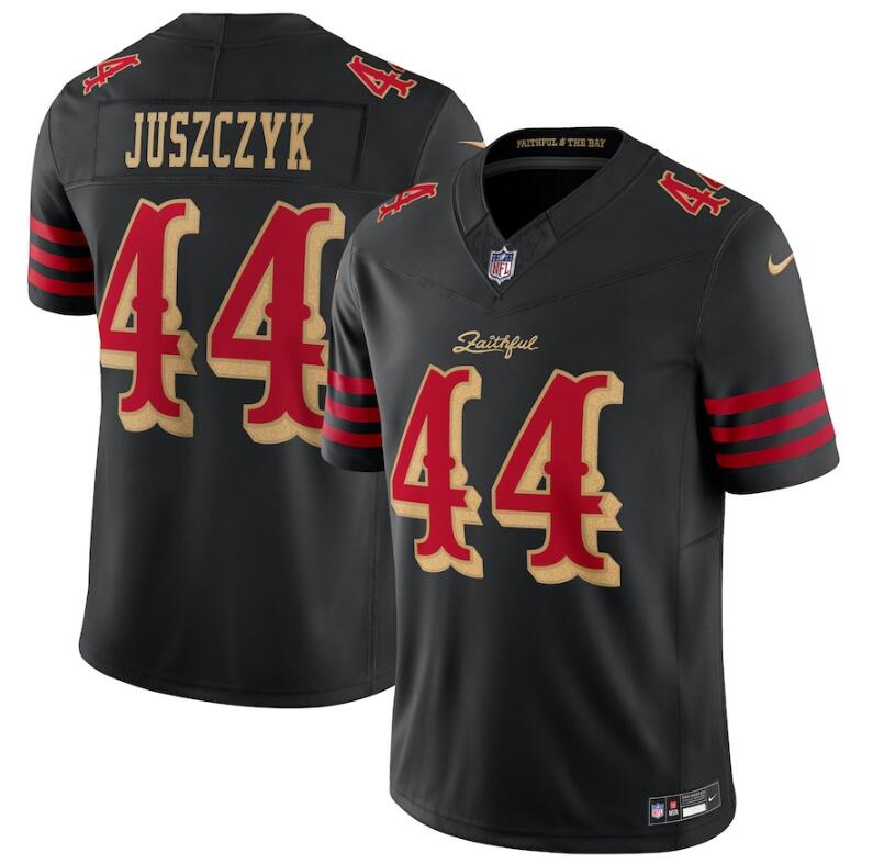 Men's Black San Francisco 49ers #44 Kyle Juszczyk 2025 F.U.S.E. “Rivalries” Vapor Limited Stitched Football Jersey