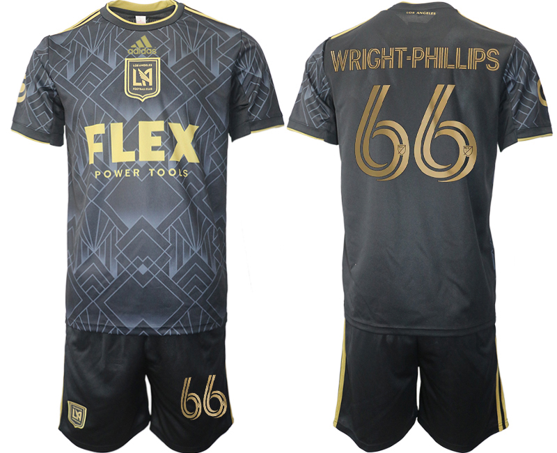 Men's Black Los Angeles Football Club #66 Wright-Phillips Soccer Jersey Suit