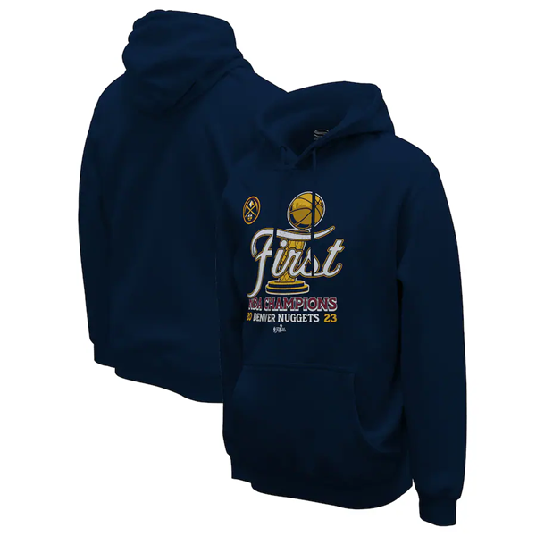 Men's Navy Denver Nuggets 2023 Finals Champions Pullover Hoodie