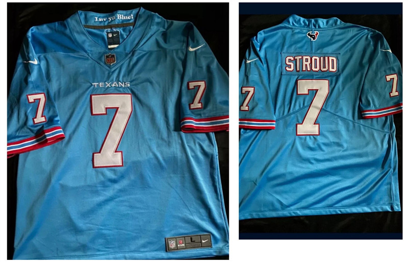 Men's Blue Houston Texans #7 C.J. Stroud Vapor Stitched Jersey
