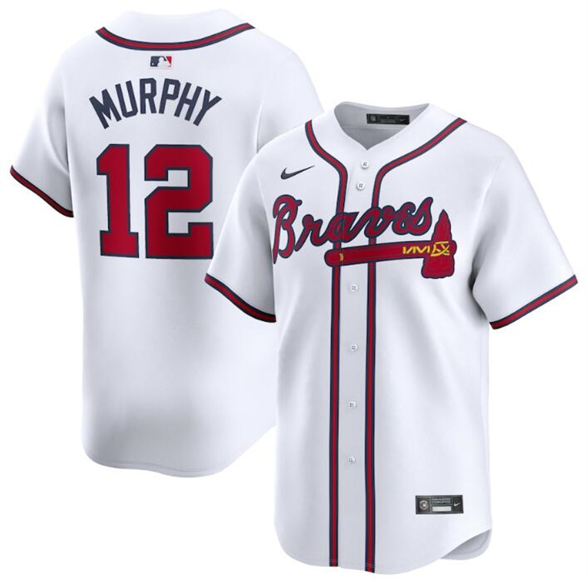 Men's White Atlanta Braves #12 Sean Murphy 2024 Home Limited Stitched Baseball Jersey