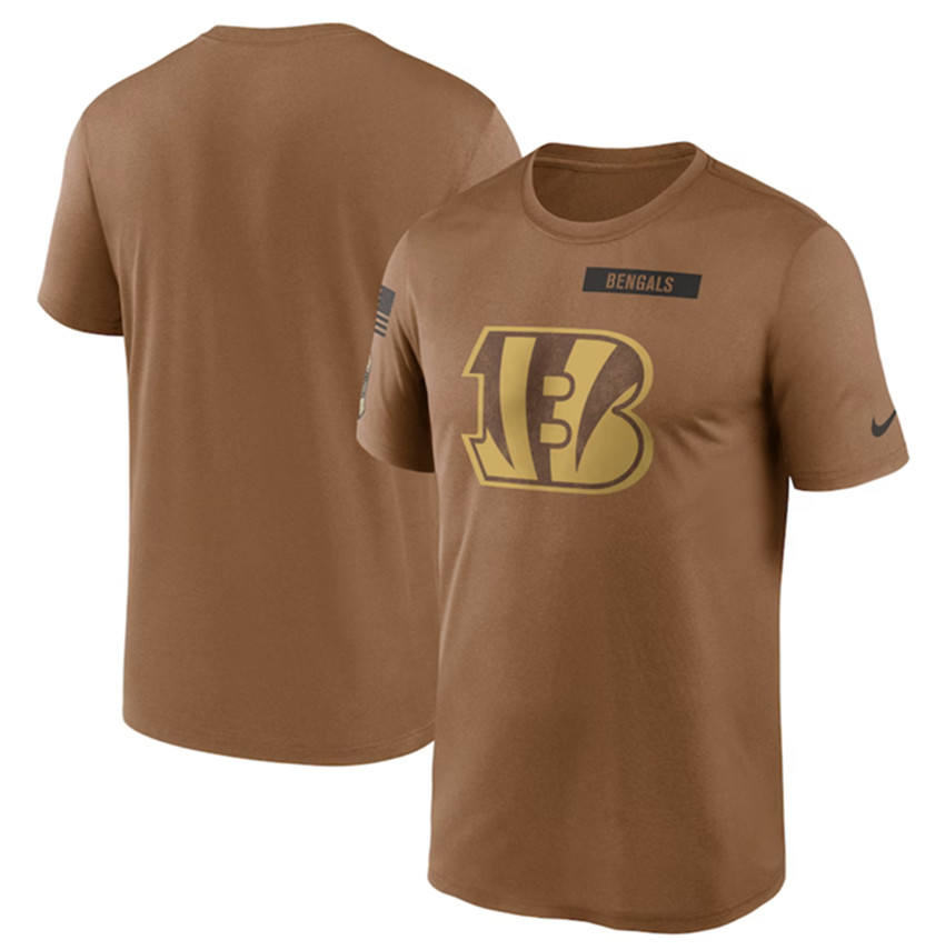 Men's Brown Cincinnati Bengals 2023 Salute To Service Legend Performance T-Shirt