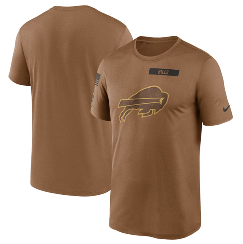 Men's Brown Buffalo Bills 2023 Salute To Service Legend Performance T-Shirt