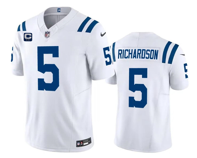 Men's White Indianapolis Colts #5 Anthony Richardson 2024 F.U.S.E. With 2-Star C Patch Vapor Limited Stitched Football Jersey