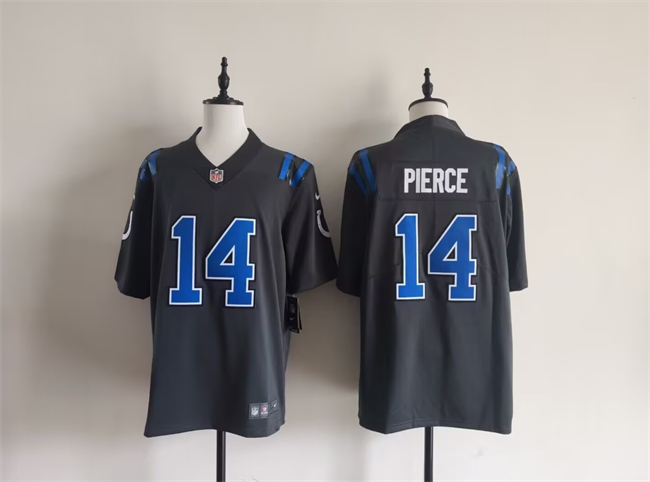 Men's Dark Gray Indianapolis Colts #14 Alec Pierce 2026 Rivalries Collection Limited Stitched Football Jersey