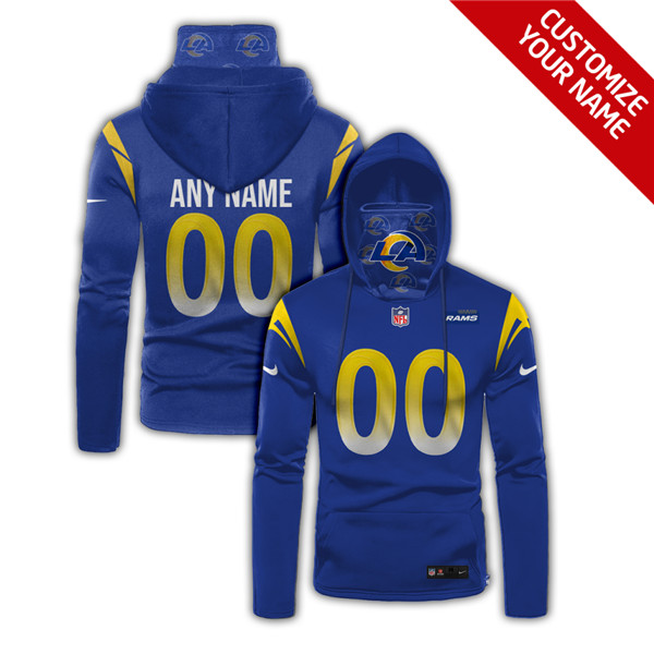 Men's Los Angeles Rams 2020 Customize Hoodies Mask