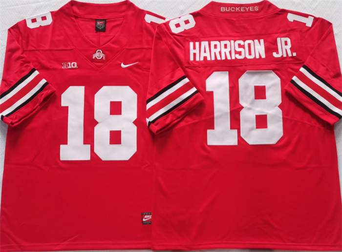 Men's Red Ohio State Buckeyes Custom Stitched Jersey
