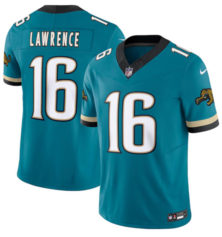 Men's Teal Jacksonville Jaguars Customized Prowler 2024 F.U.S.E. Throwback Vapor Limited Stitched Football Jersey