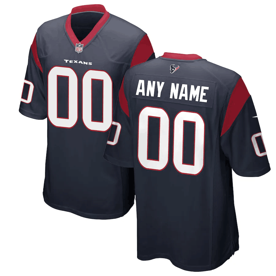 Men's Navy Houston Texans Active Player Custom Stitched Game Jersey