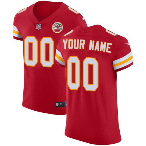 Youth Kansas City Chiefs Customized Red Team Color Stitched Vapor Untouchable Elite Football Jersey