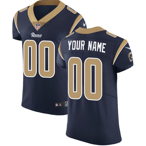 Men's Los Angeles Rams Customized Navy Blue Team Color Stitched Vapor Untouchable Elite Football Jersey