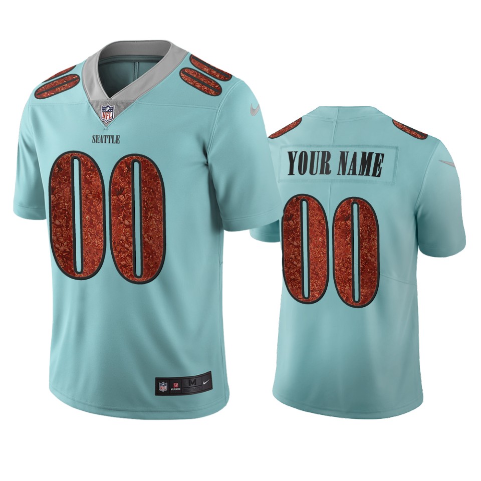 Seattle Seahawks Custom Light Blue Vapor Limited City Edition Football Jersey