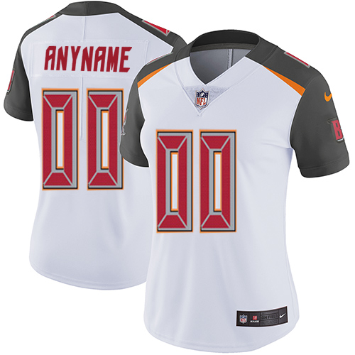 Women's Tampa Bay Buccaneers Customized White Stitched Vapor Untouchable Limited Football Jersey