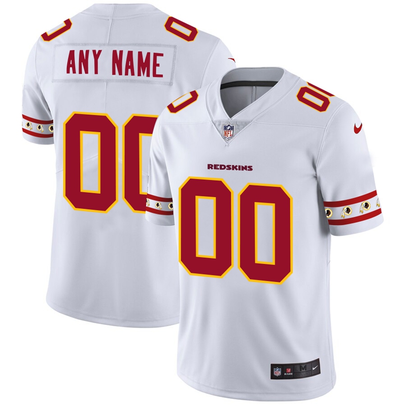 Washington Redskins Custom White Team Logo Vapor Limited Football Jersey