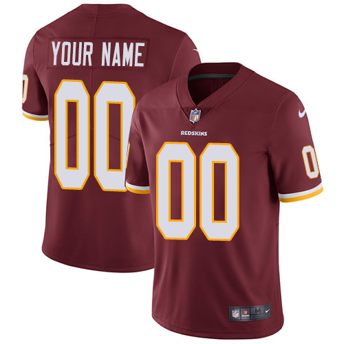 Youth Washington Redskins Customized Burgundy Red Team Color Stitched Vapor Untouchable Limited Football Jersey