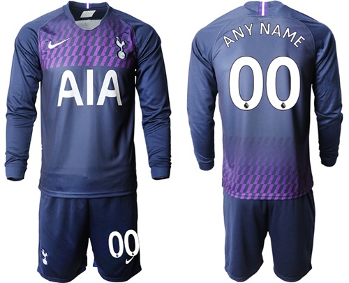 Tottenham Hotspur Personalized Away Long Sleeves Soccer Club Jersey