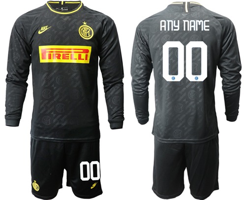 Inter Milan Personalized Third Long Sleeves Soccer Club Jersey