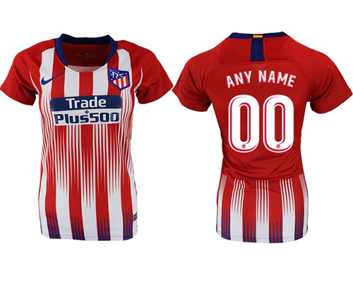 Women's Atletico Madrid Personalized Home Soccer Club Jersey
