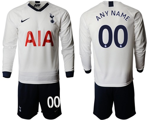 Tottenham Hotspur Personalized Home Long Sleeves Soccer Club Jersey
