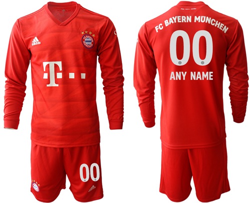Bayern Munchen Personalized Home Long Sleeves Soccer Club Jersey