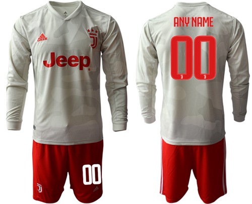 Juventus Personalized Away Long Sleeves Soccer Club Jersey