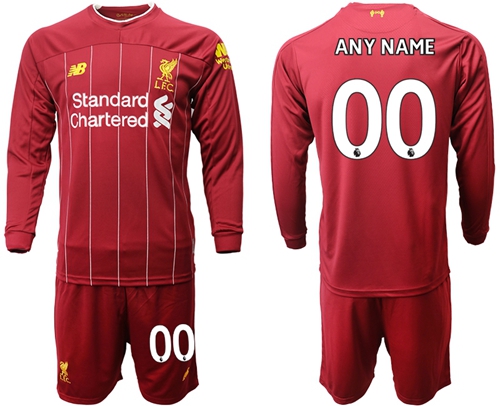 Liverpool Personalized Home Long Sleeves Soccer Club Jersey