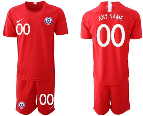 Chile Personalized Home Soccer Country Jersey