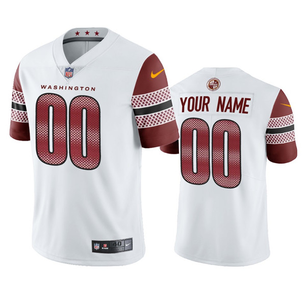 Youth White Washington Commanders Active Player Custom Elite Stitched Jersey