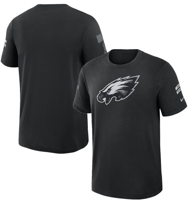 Men's Black Philadelphia Eagles 2026 Salute to Service Sideline Dri-FIT T-Shirt