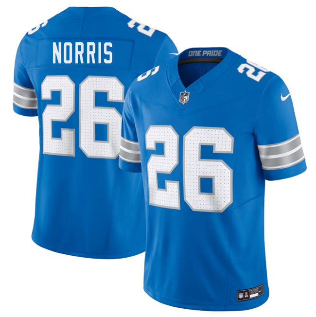 Men's Blue Detroit Lions #26 Morice Norris 2025 F.U.S.E. Vapor Limited Stitched Jersey