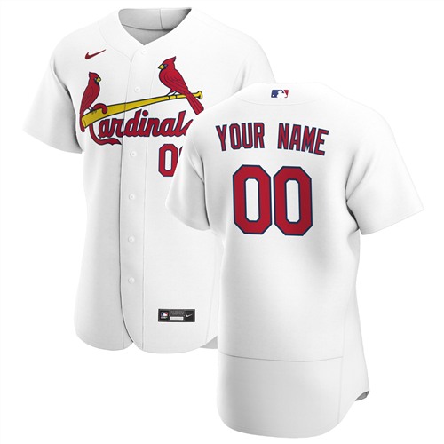 Men's White St.Louis Cardinals Customized Stitched Jersey