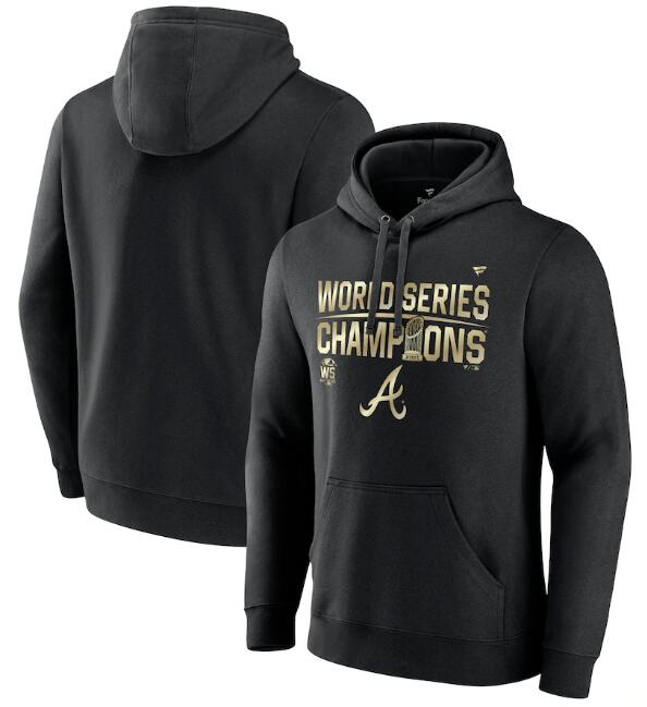 Men's Black Atlanta Braves 2021 World Series Champions Pullover Hoodie