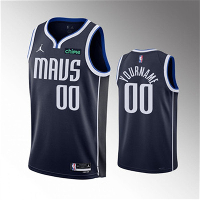 Youth Navy Dallas Mavericks Active Player Custom Statement Edition Stitched Jersey