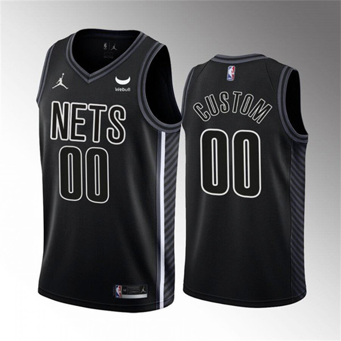 Youth Black Brooklyn Nets Active Player Custom 2022/23 Statement Edition Stitched Basketball Jersey