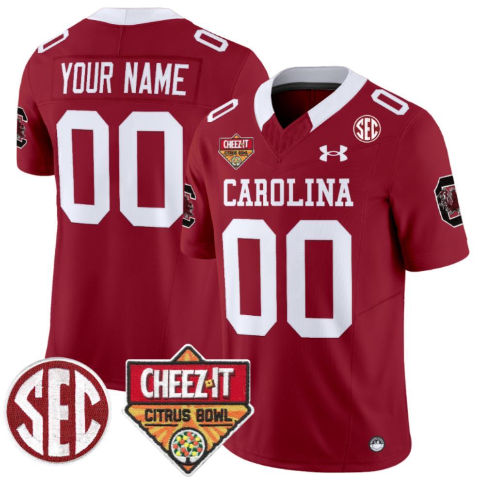 Men's Red South Carolina Fighting Gamecocks #16 LaNorris Sellers Throwback Stitched Jersey