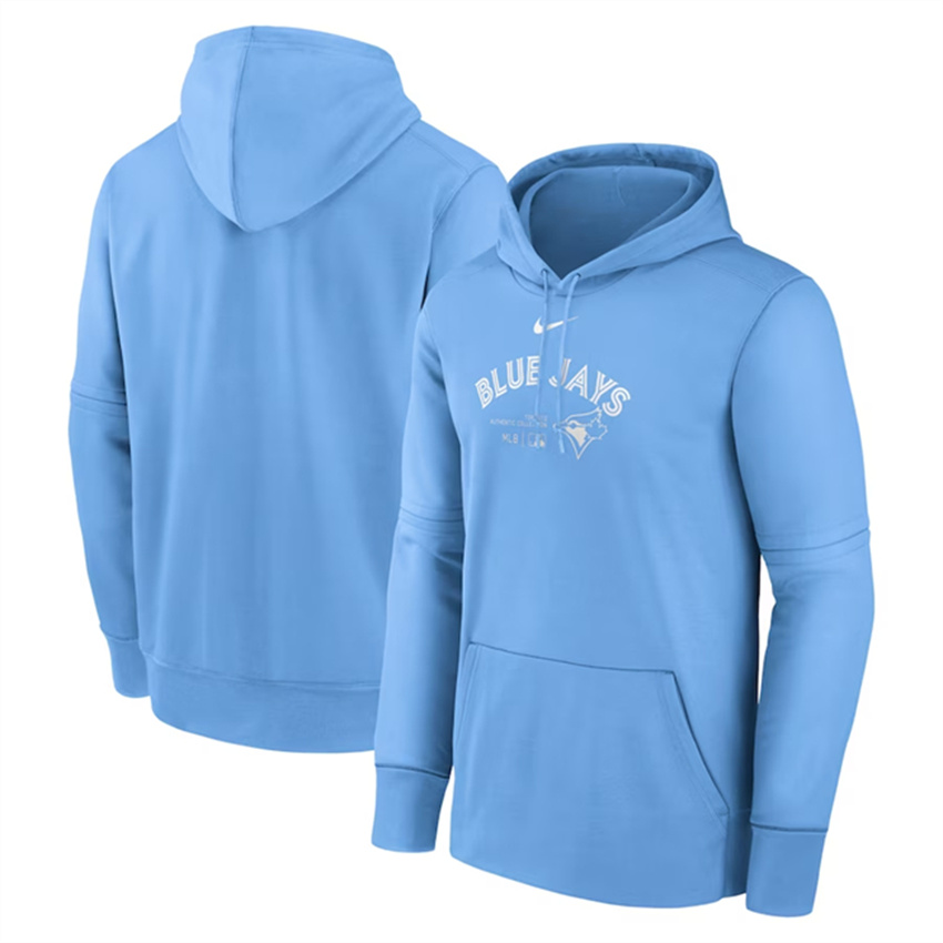 Men's Light Blue Toronto Blue Jays Collection Practice Performance Pullover Hoodie