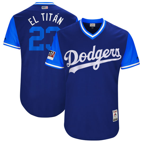 Men's  Royal Los Angeles Dodgers #23 Adrian Gonzale 