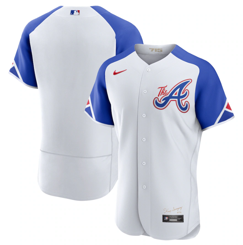 Men's White Atlanta Braves Blank 2023 City Connect Flex Base Stitched Jersey